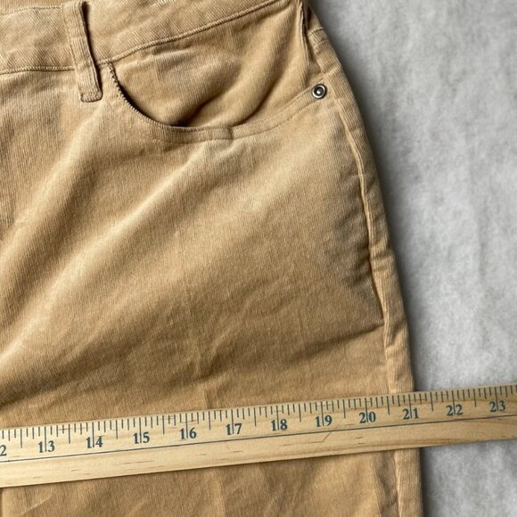 Vintage Y2K Chaps Est 1978 Womens Khaki Straight Leg Corduroy Dress Pants Sz 16 - Picture 6 of 9